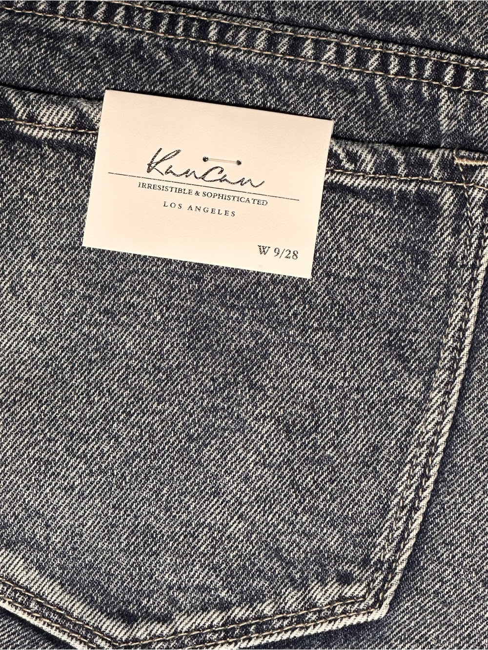 Kancan Women's Distressed Denim Shorts in Medium Blue / BNWT - Picture 3 of 3